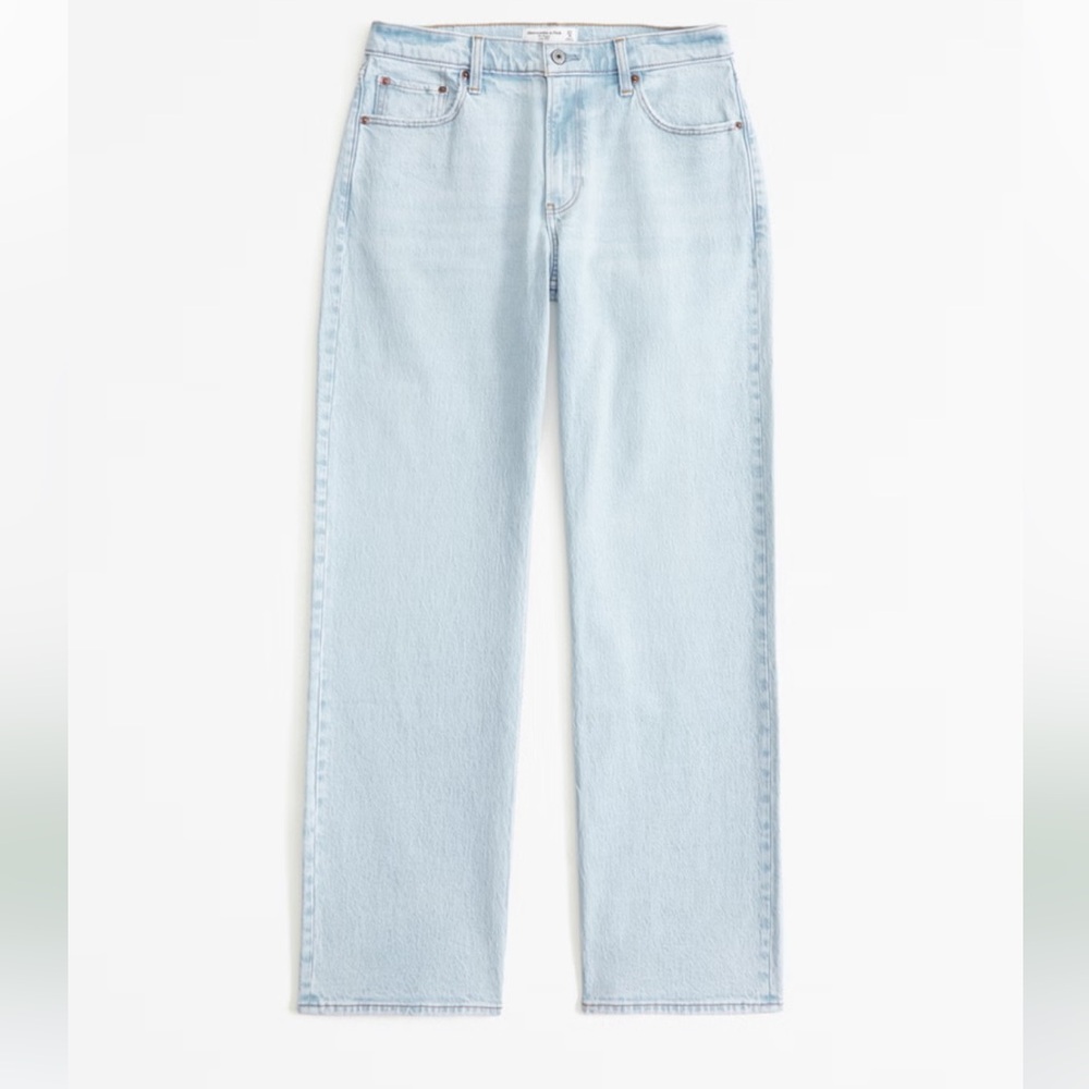 Abercrombie & Fitch Curve Love Low Rise Baggy Jean 34 Long Color: Light